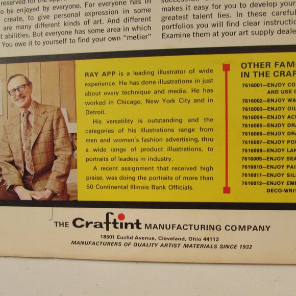Vintage 1971 Craftint Portrait Sketching Instruction Booklet - Picture 4 of 16